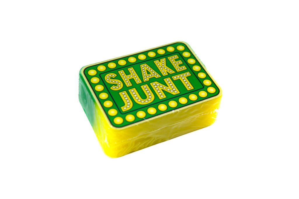 SHAKE JUNT BOX LOGO GREEN/YELLOW CURB WAX AND STICKER Street