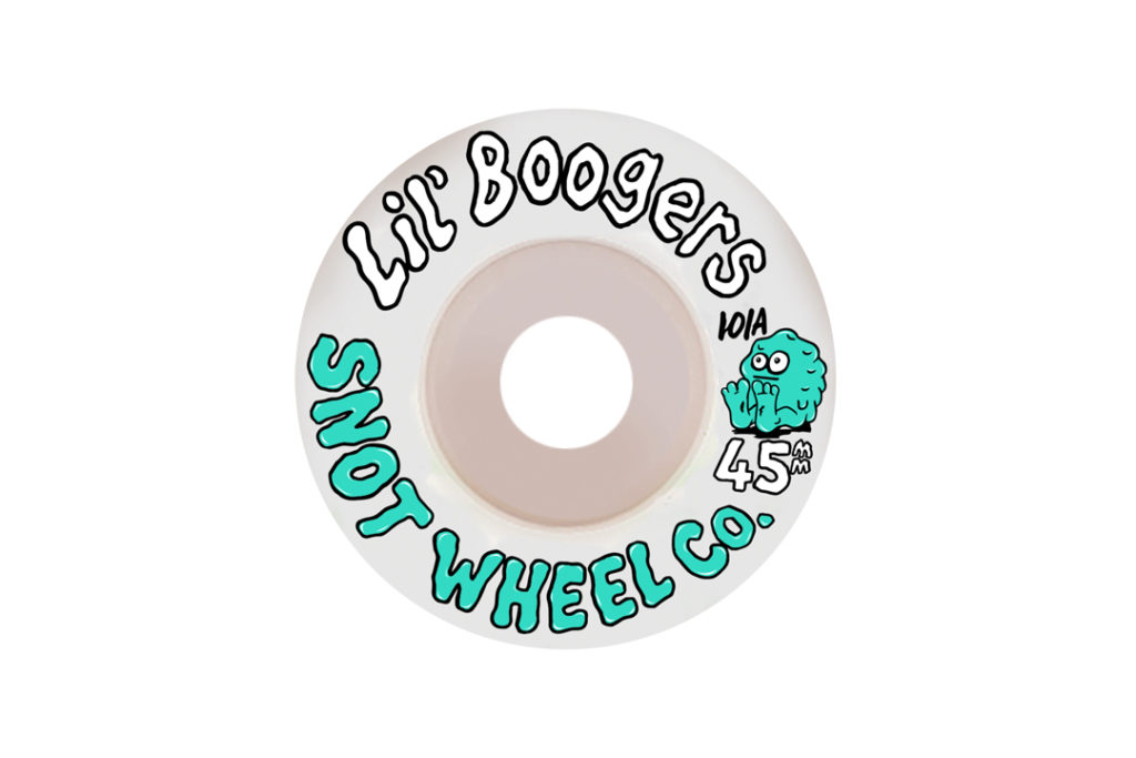 SNOT WHEEL CO. LIL’ BOOGERS WHITE 101A 45MM WHEELS Street