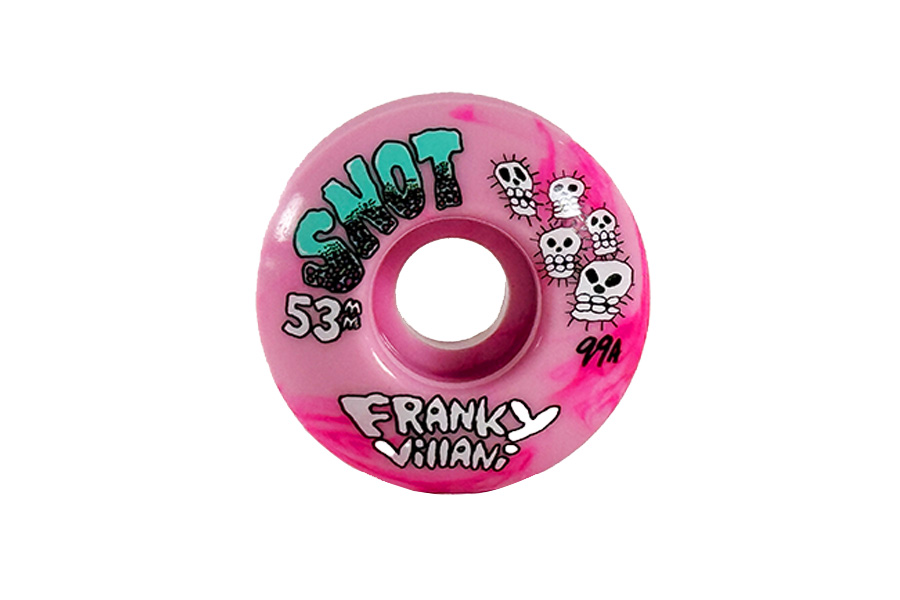 SNOT - FRANKY VILLANI SKULLS 53MM 99A PINK SWIRL WHEELS