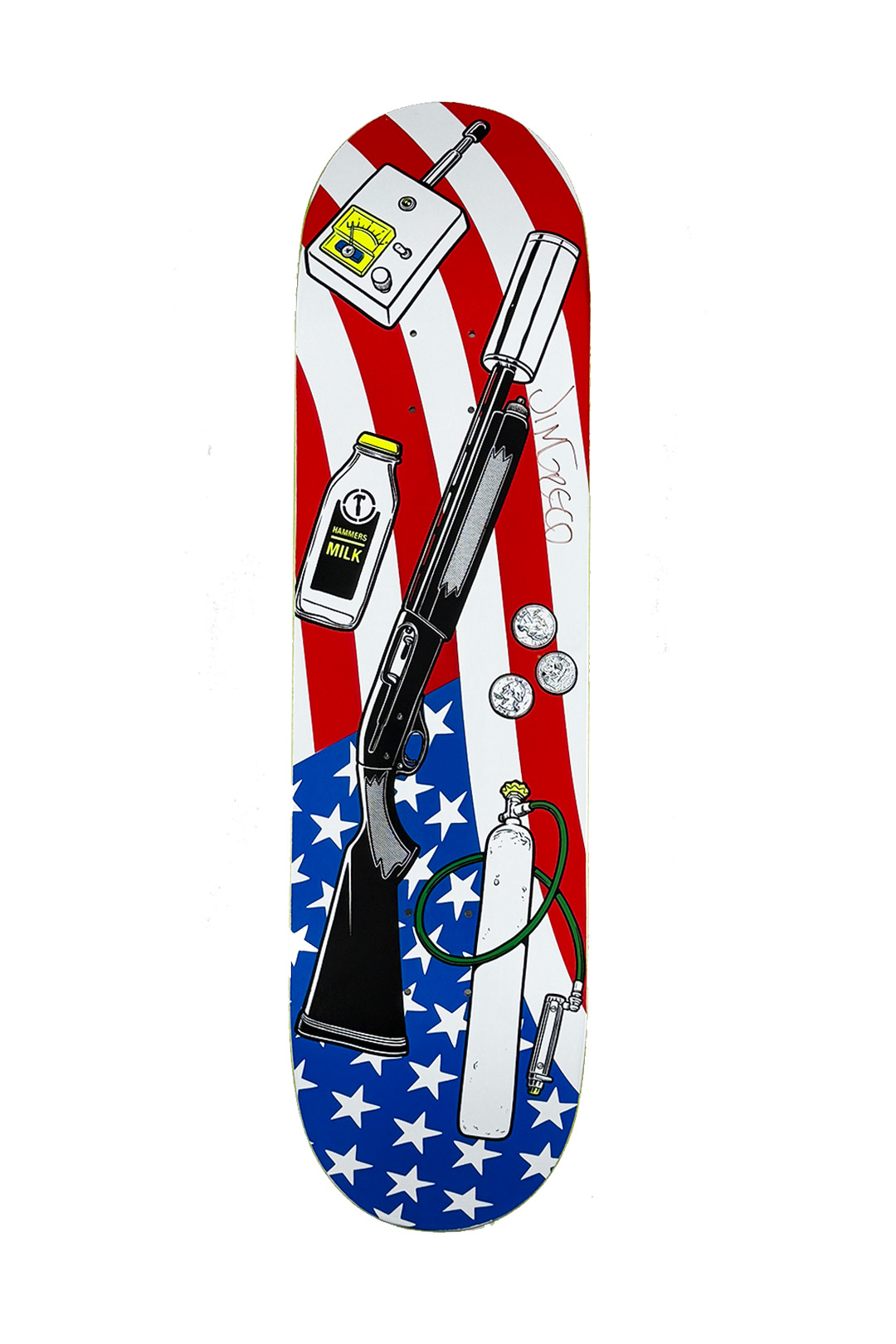 HAMMERS - OF WHAT USE WAS THE RULE FLAG AUTOGRAPHED 8.25 X 31.75” DECK