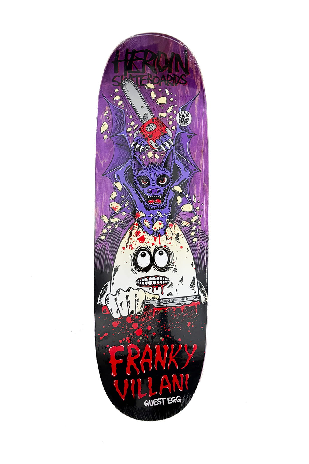 HEROIN - FRANKY VILLANI GUEST EGG PURPLE STAIN 9.5” X 32.25” DECK